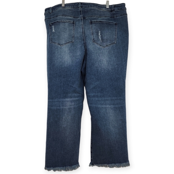 Eloquii Distressed Ankle Flare Jeans size 22 - Picture 6 of 6